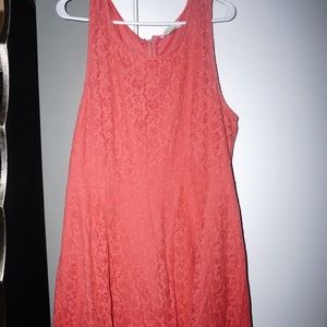 Plus size pink dress